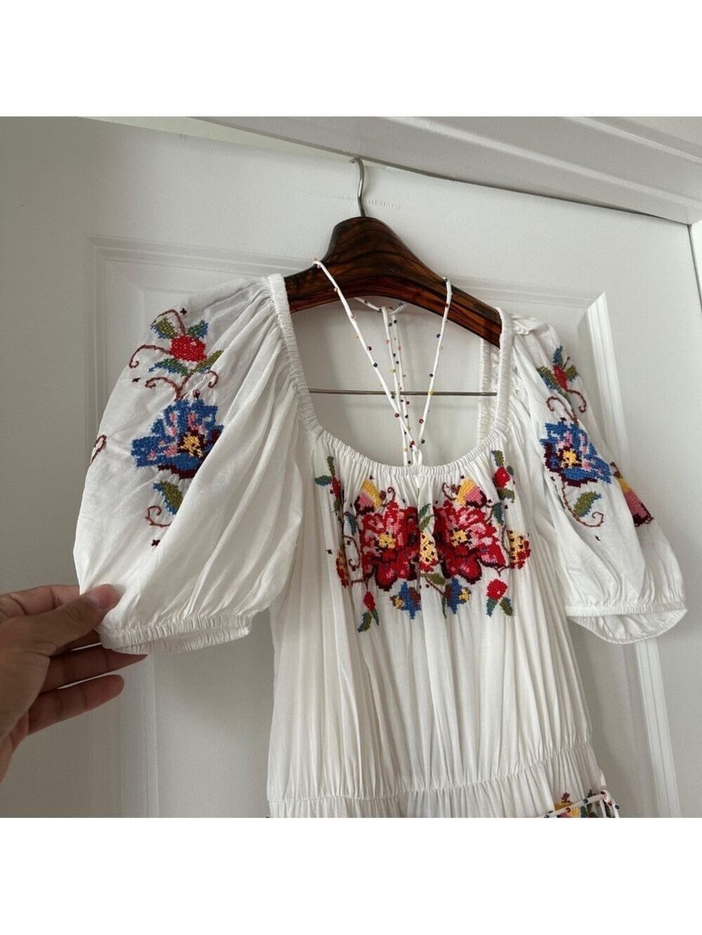 Farm Rio Off-White Tropicalista Embroidered Maxi Dress - Picture 2 of 9